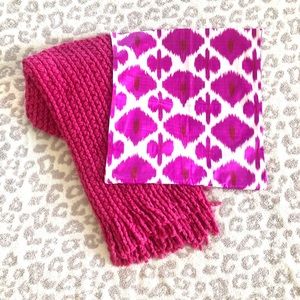 Target Pink Throw Blanket & Pink Ikat Throw Pillow